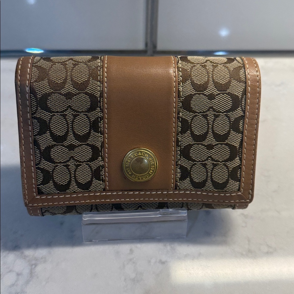 Coach Brown Monogram Wallet